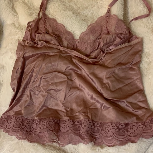satin pink sleepwear tank - Picture 2 of 2